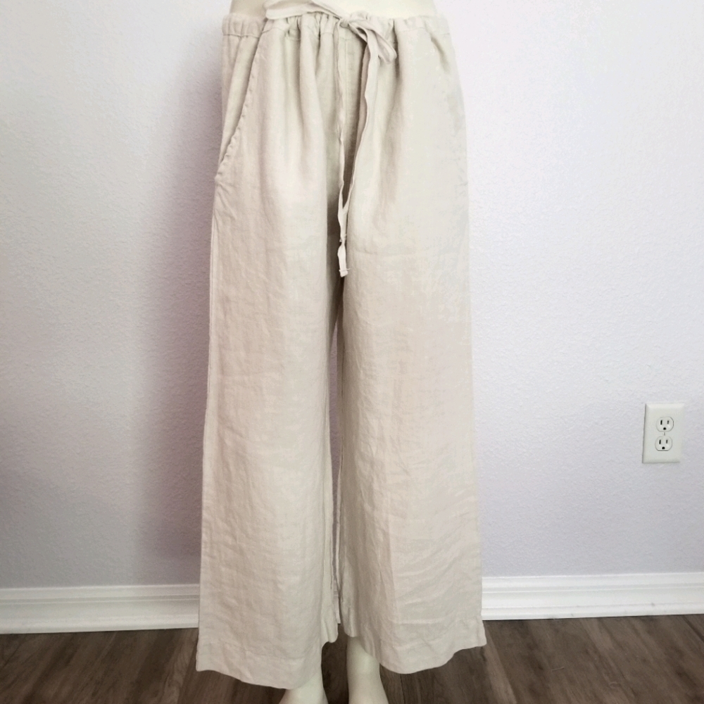Prairie Underground Beige Hemp Flared pants